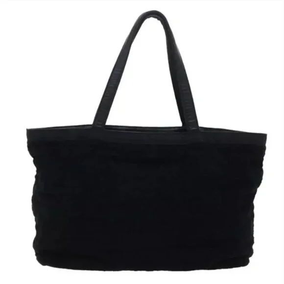 Chanel Tote Bag Pile Black Auth - Picture 3 of 14